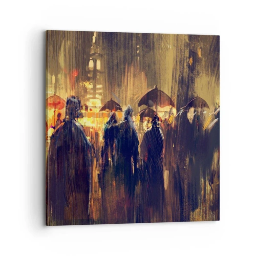 Schilderen op canvas - Volgelingen van de regen - 70x70 cm