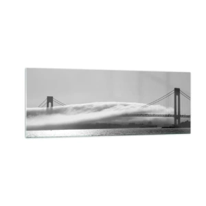 Schilderen op glas - Vaar door de Golden Gates - 140x50 cm
