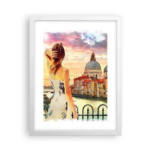 Poster in een witte lijst - Als een avontuur alleen in ... - 30x40 cm