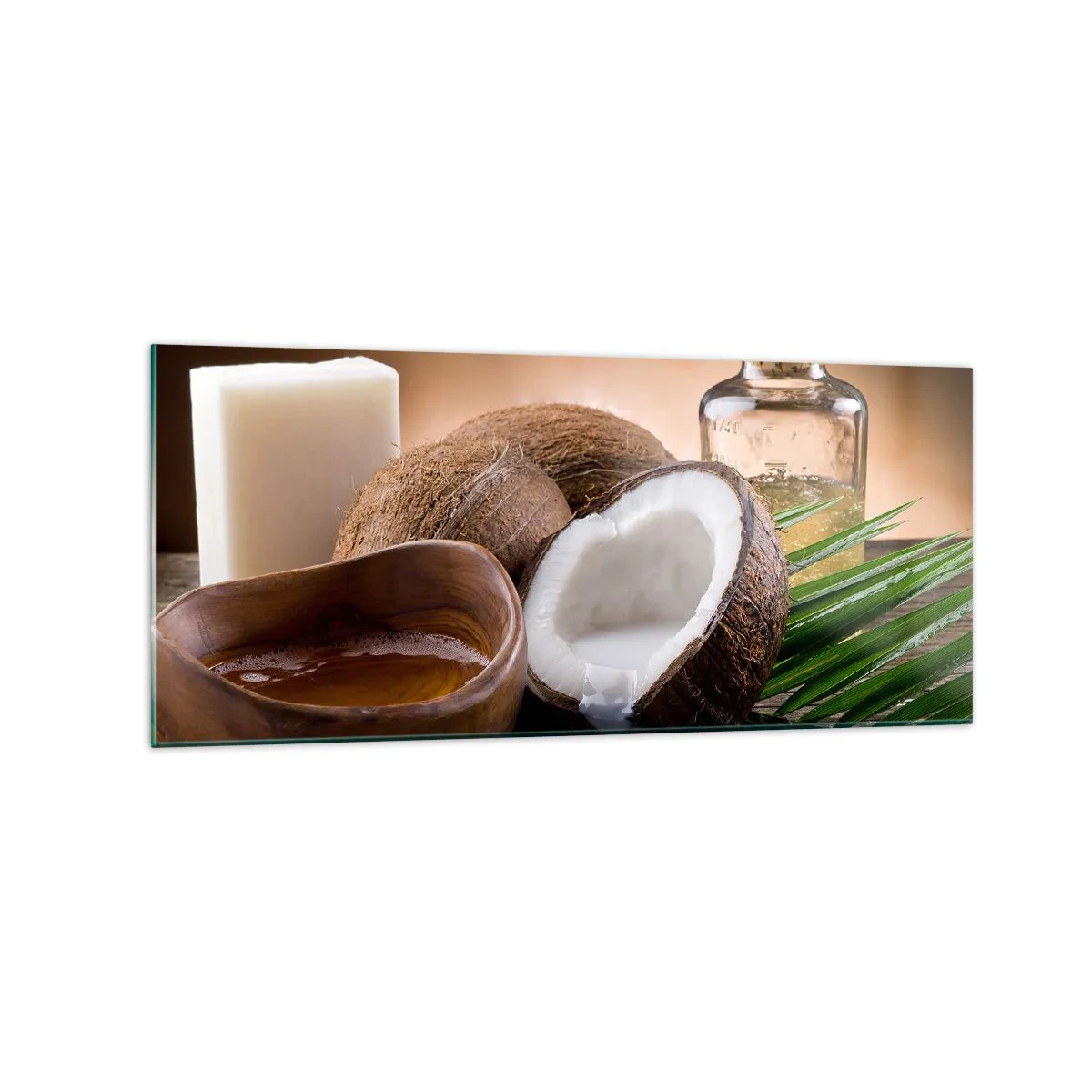 Schilderen op glas - Gezondheid van tropische eilanden - 120x50 cm