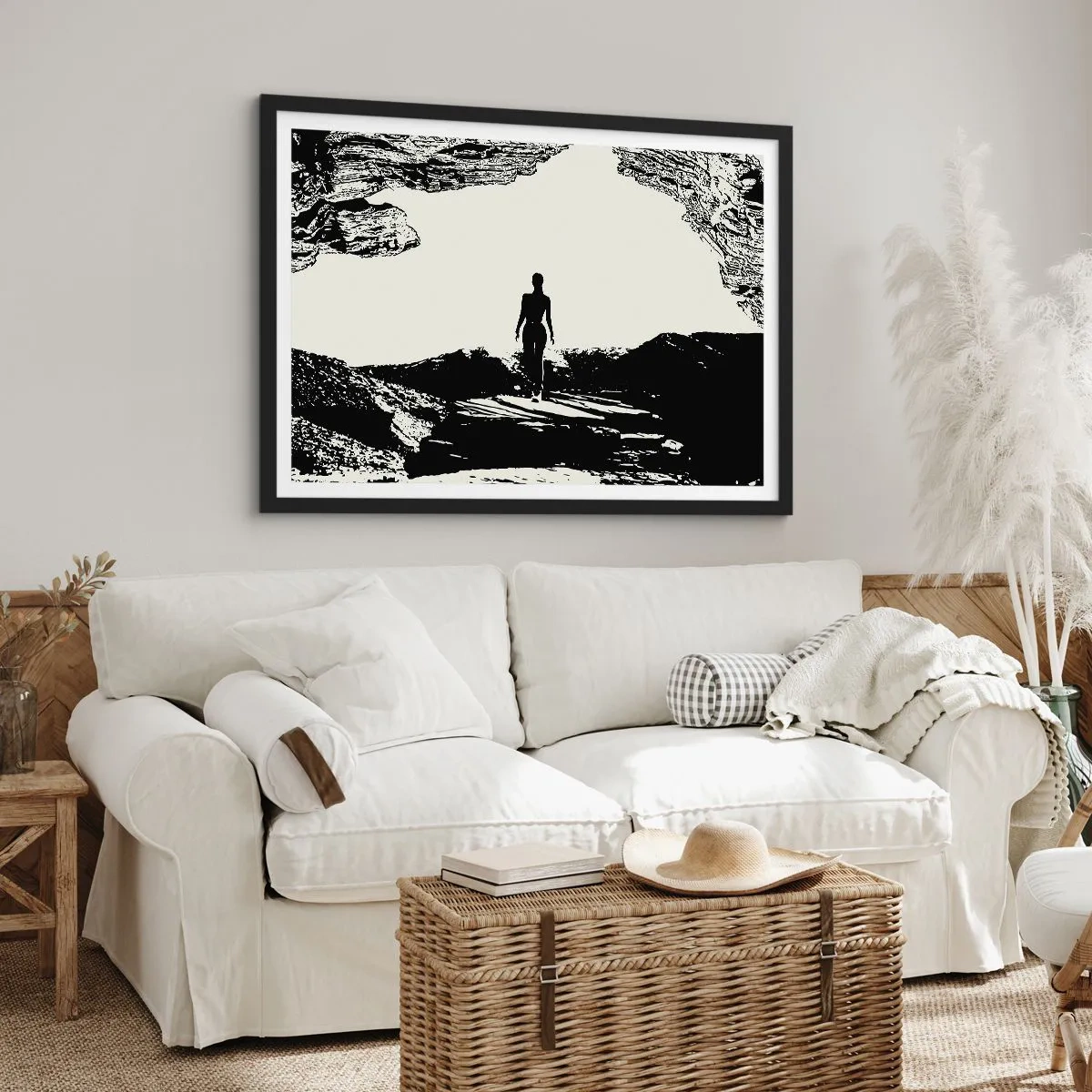 Poster in een zwarte lijst - Een nieuwe kijk - 40x30 cm