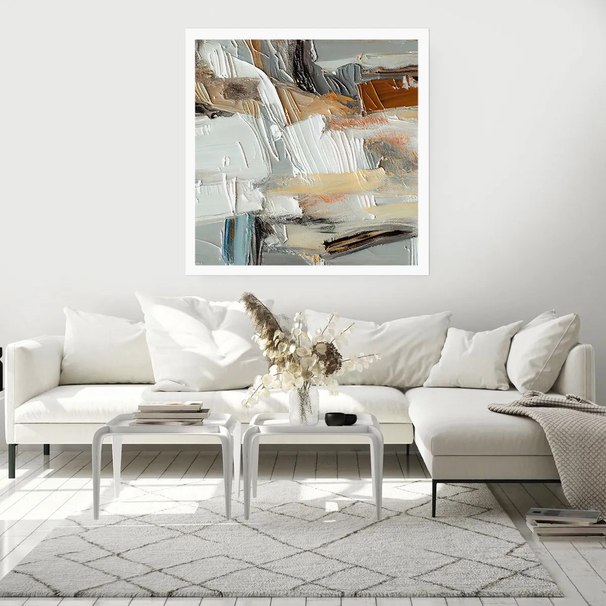 Poster - Kleurrijke lagen - 60x60 cm