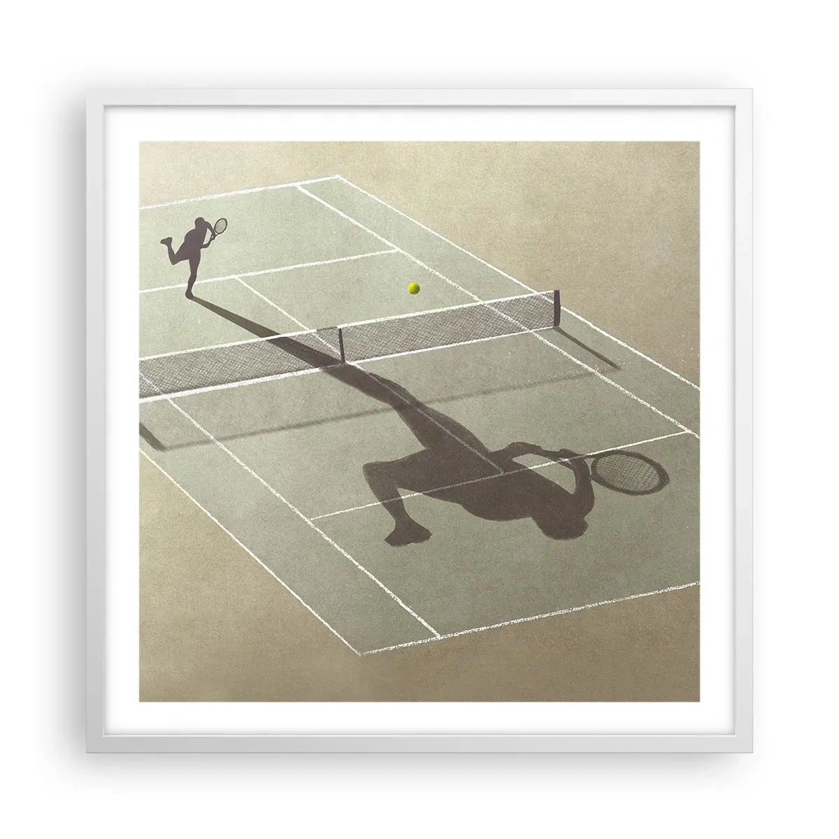 Poster in een witte lijst - Jezelf overwinnen - 60x60 cm