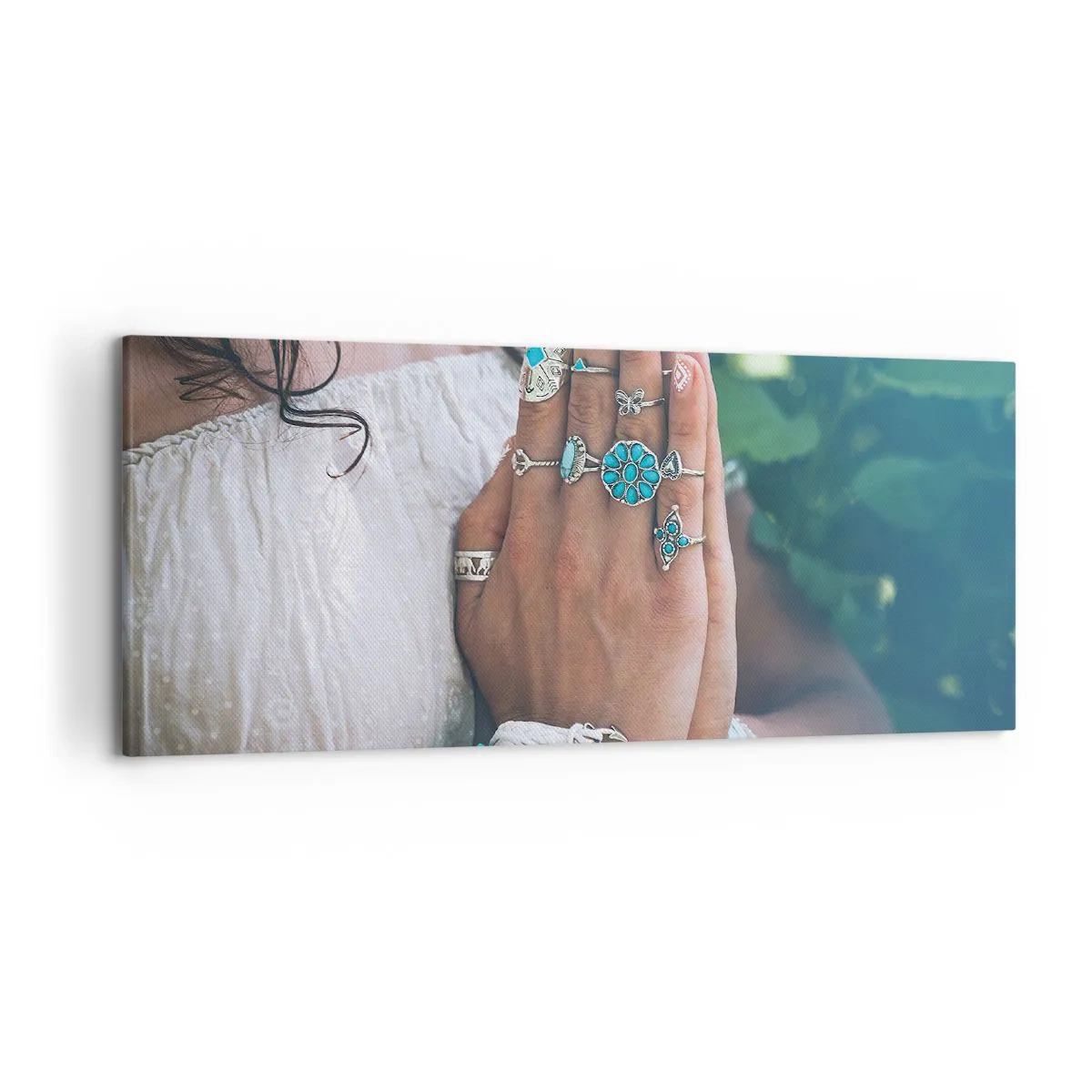 Schilderen op canvas - Welkom in het centrum van het zijn - 120x50 cm