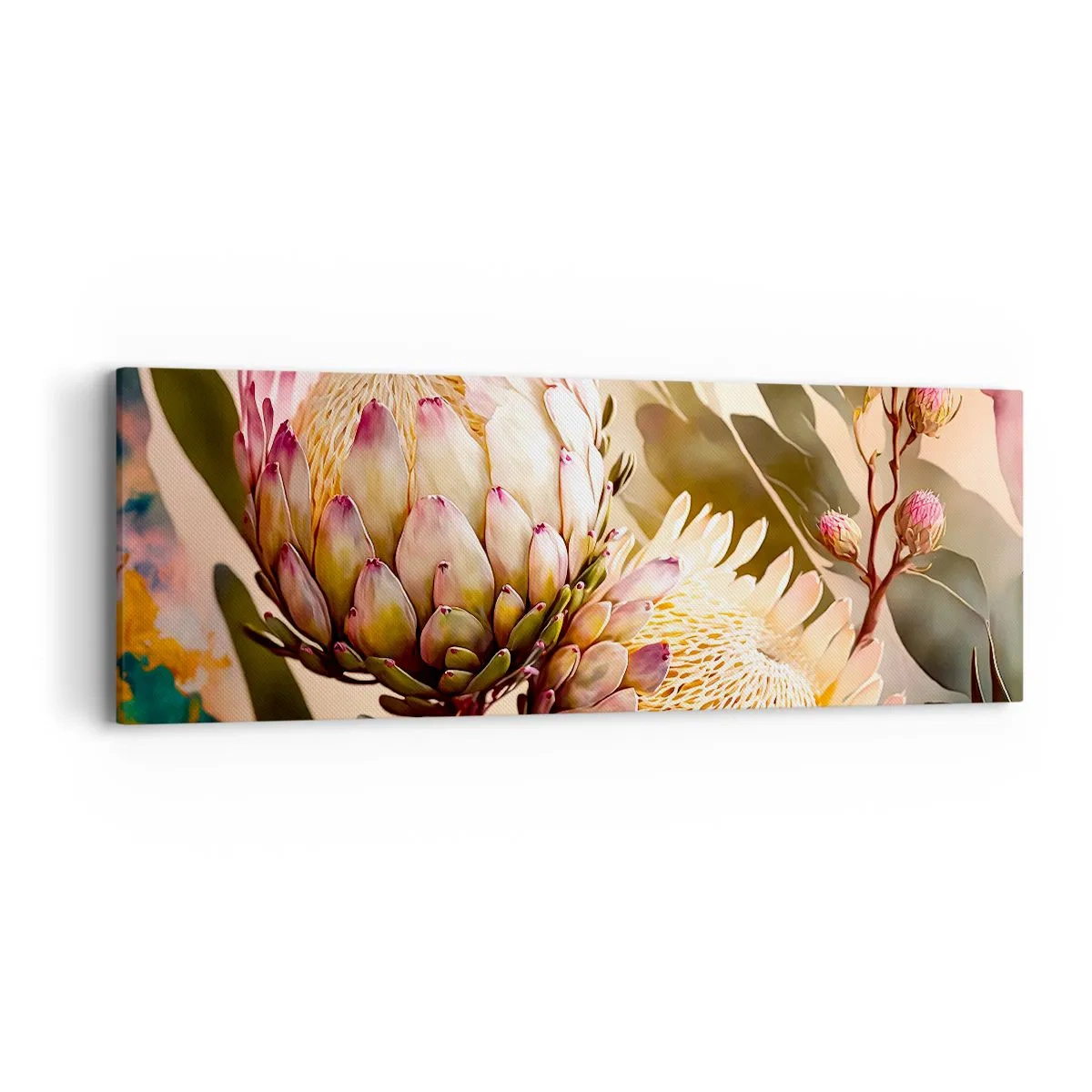 Schilderen op canvas - Teeder omarmd - 90x30 cm