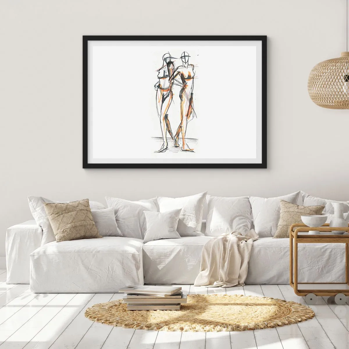 Poster in een zwarte lijst - Een studie van genade - 50x40 cm