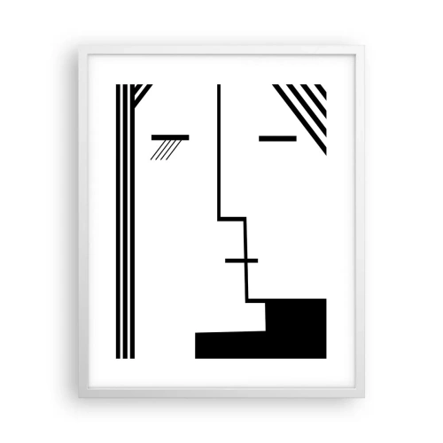 Poster in een witte lijst - Alleen maar een kus - 40x50 cm