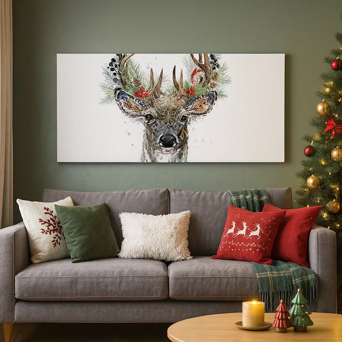 Schilderen op canvas - In een feestelijk gewaad - 30x30 cm