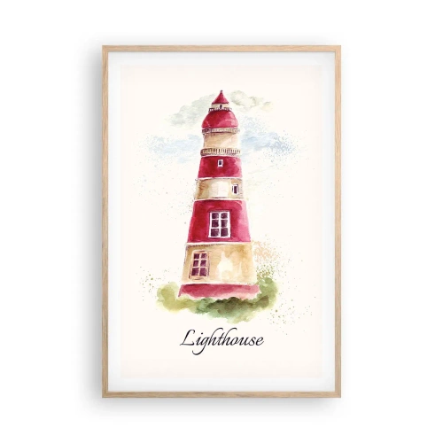 Een poster in een licht eiken lijst - Er is altijd goed weer in de buurt - 61x91 cm