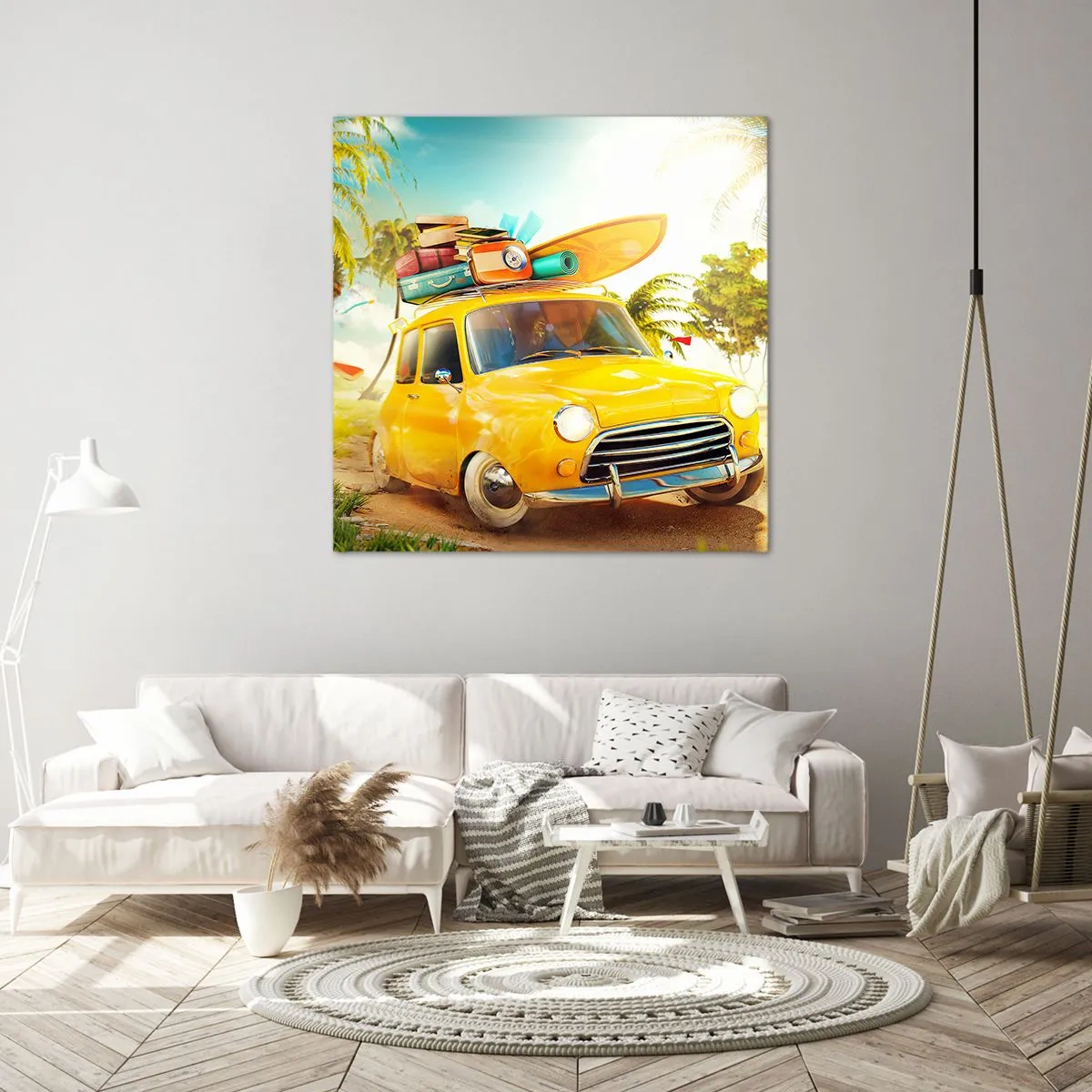 Schilderen op canvas - Een reis voor meer dan één glimlach - 40x40 cm