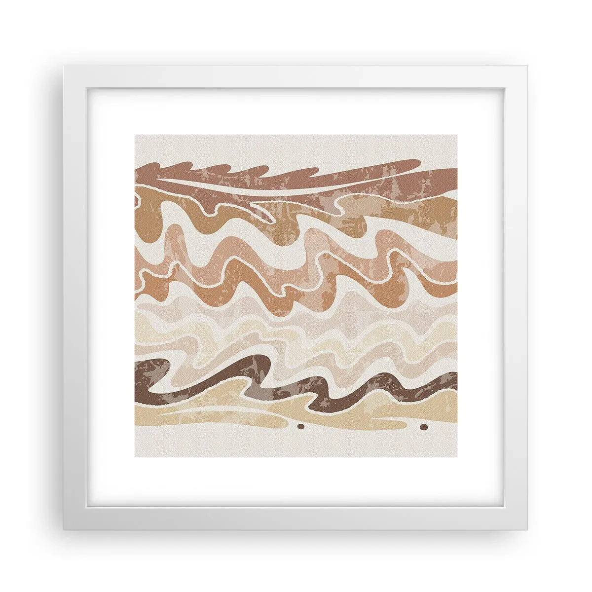 Poster in een witte lijst - Goede energie – goede emoties - 30x30 cm