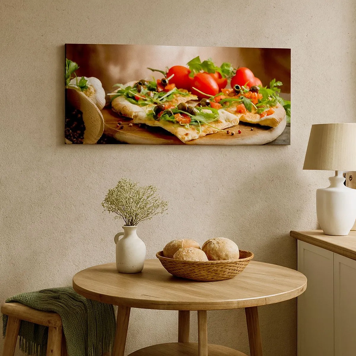 Schilderen op canvas - Recht uit de oven en uit de tuin - 100x40 cm