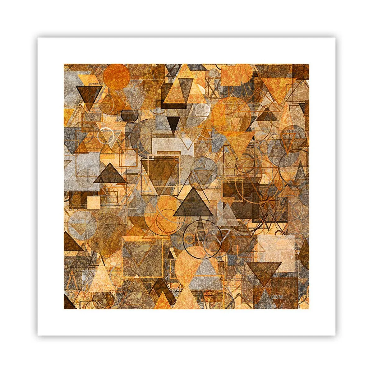 Poster - De wereld in vorm - 40x40 cm