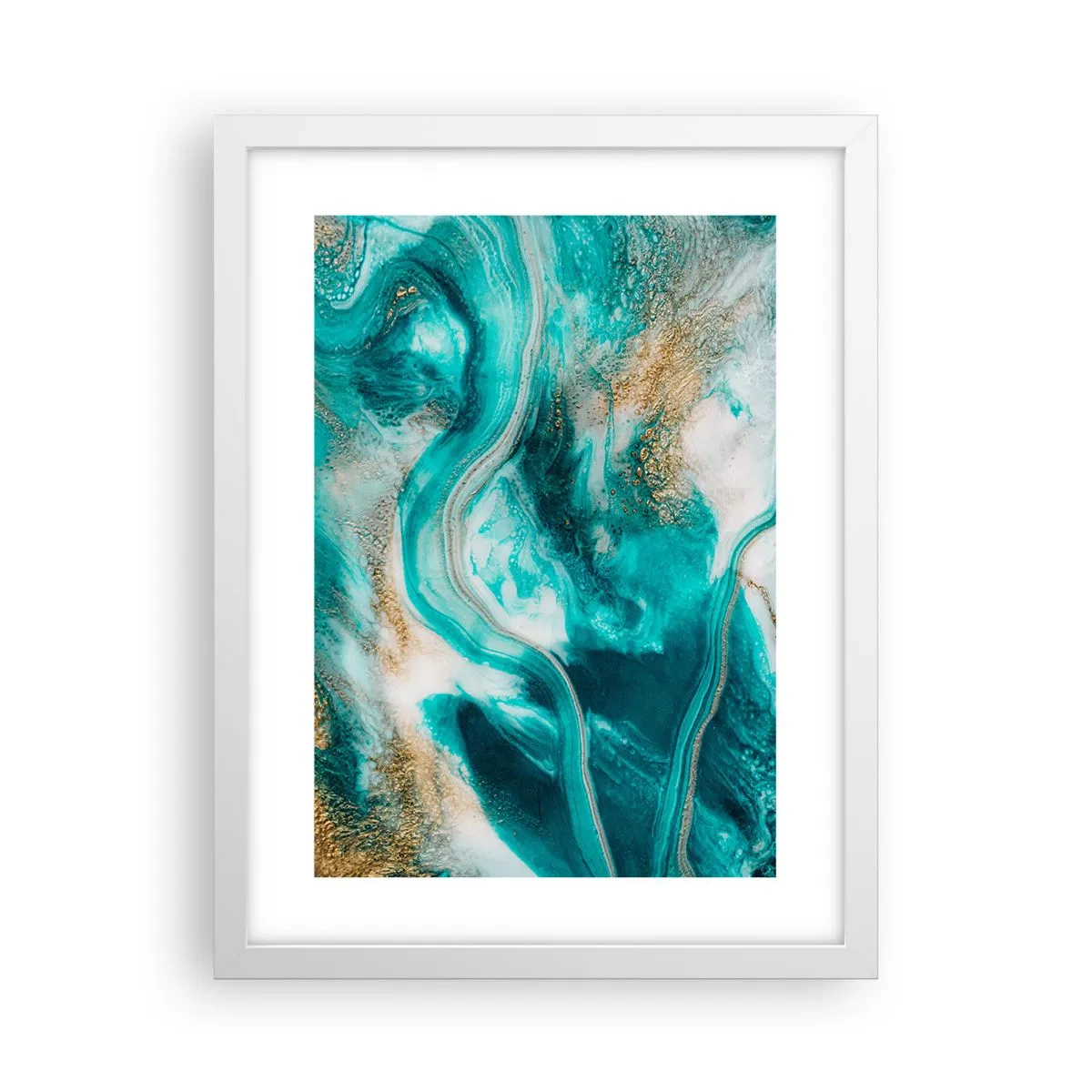 Poster in een witte lijst - De rivier van goud - 30x40 cm