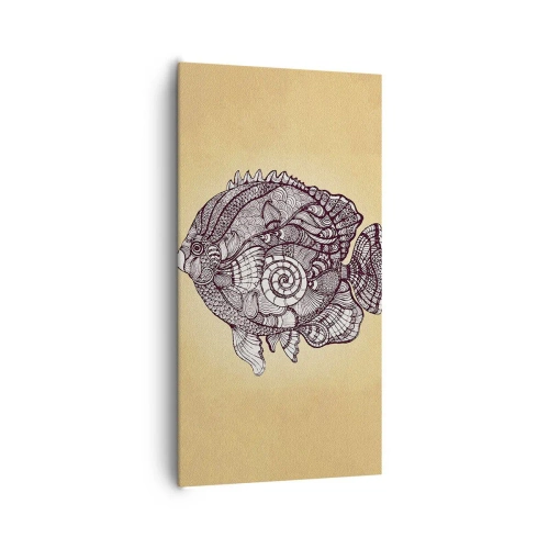 Schilderen op canvas - Uit een oceaan van ornamenten - 65x120 cm