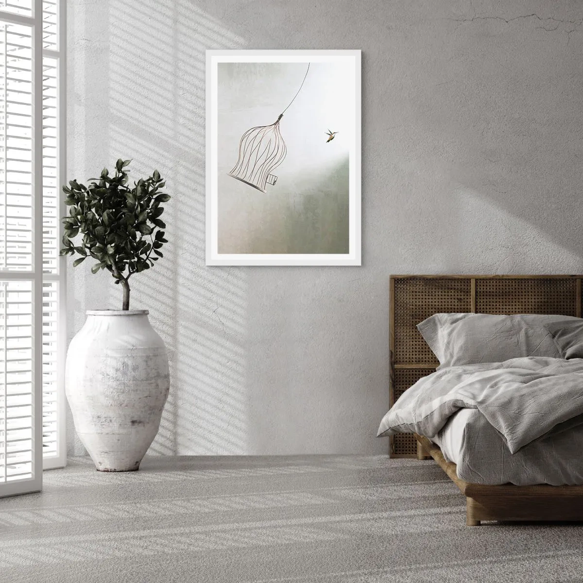 Poster in een witte lijst - In je element - 70x100 cm