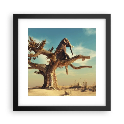 Poster in een zwarte lijst - Een nieuw gezichtspunt - 30x30 cm
