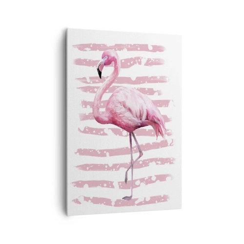 Schilderen op canvas - Met waardigheid, hoewel in het roze - 70x100 cm