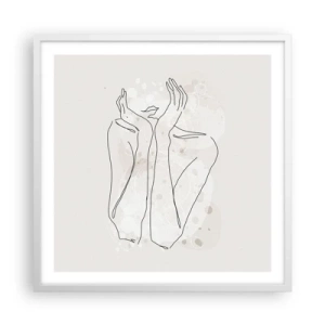 Poster in een witte lijst - Een dromerig moment - 60x60 cm