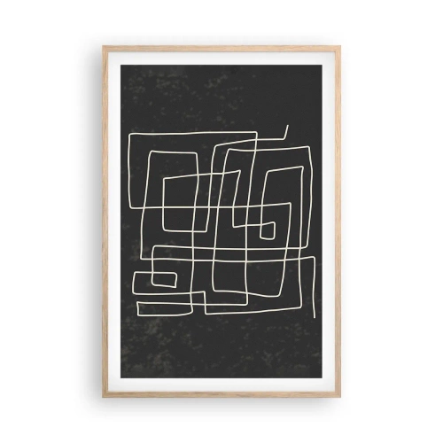 Een poster in een licht eiken lijst - Niet zo eenvoudig - 61x91 cm