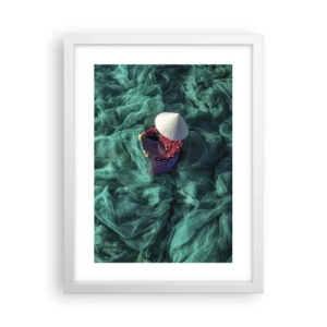 Poster in een witte lijst - In een zee van netten - 30x40 cm