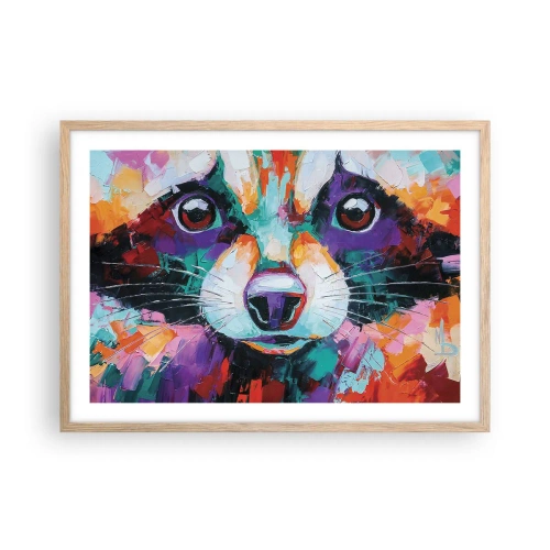 Een poster in een licht eiken lijst - Alleen goede emoties - 70x50 cm