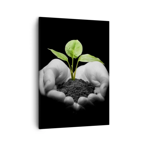 Schilderen op canvas - Ik hou van de natuur, ik bescherm haar - 50x70 cm