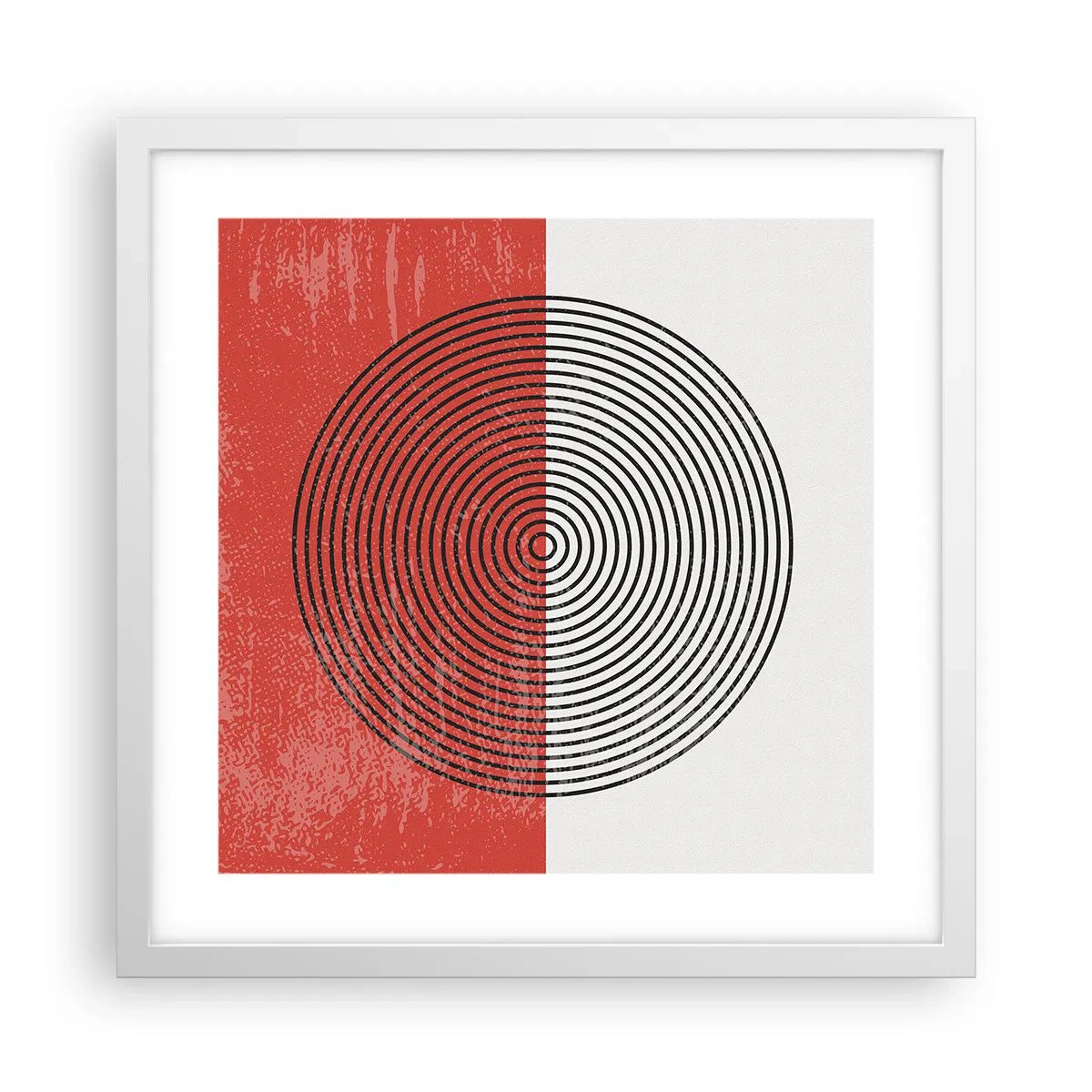 Poster in een witte lijst - Op de kop geslagen - 40x40 cm