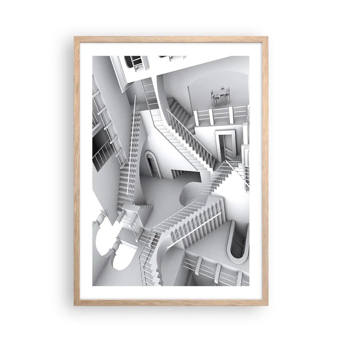 Een poster in een licht eiken lijst - De paradoxen van de ruimte - 50x70 cm