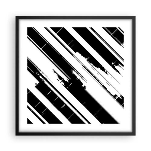 Poster in een zwarte lijst - Een intense en dynamische compositie - 50x50 cm