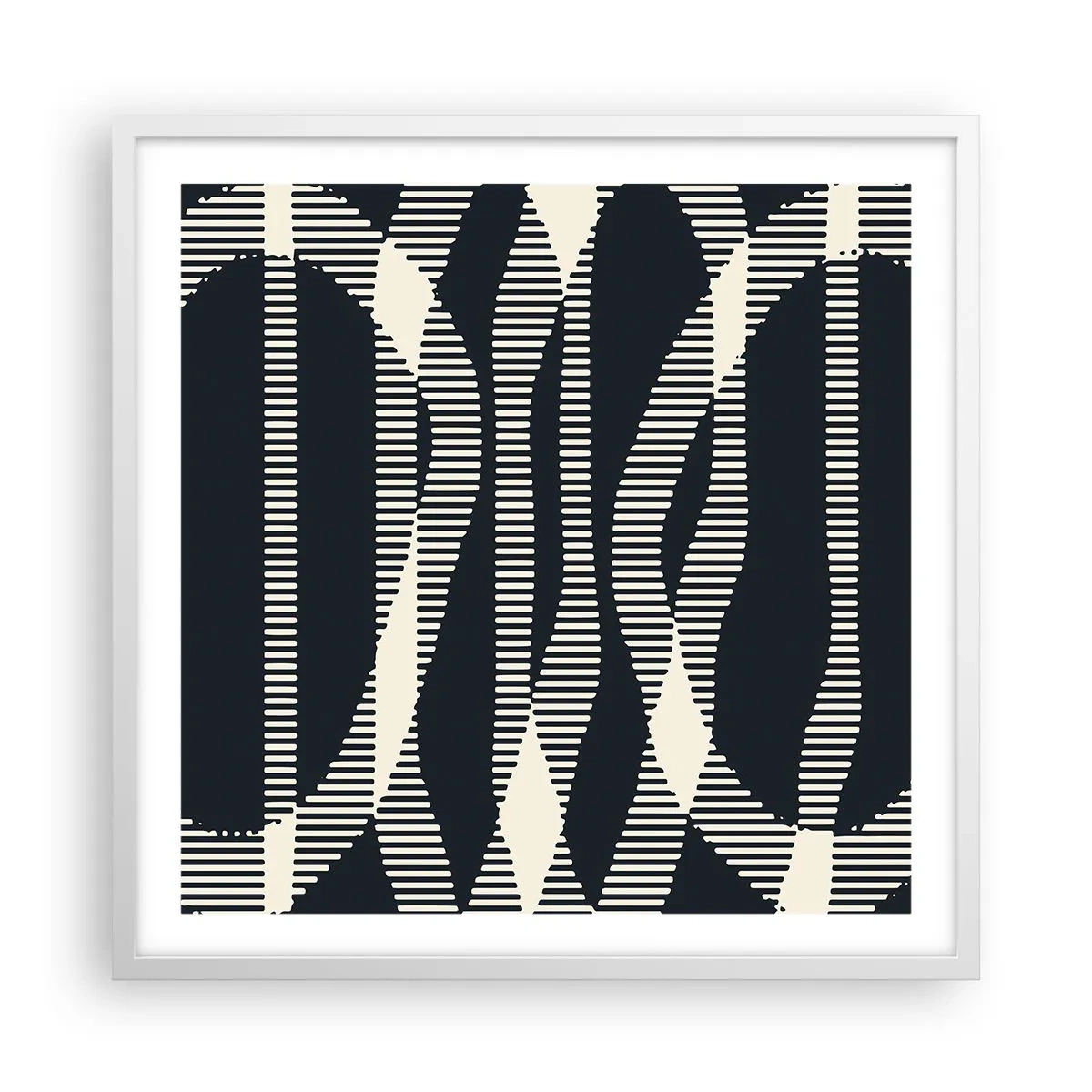 Poster in een witte lijst - Een poging om de duisternis te doorbreken - 60x60 cm