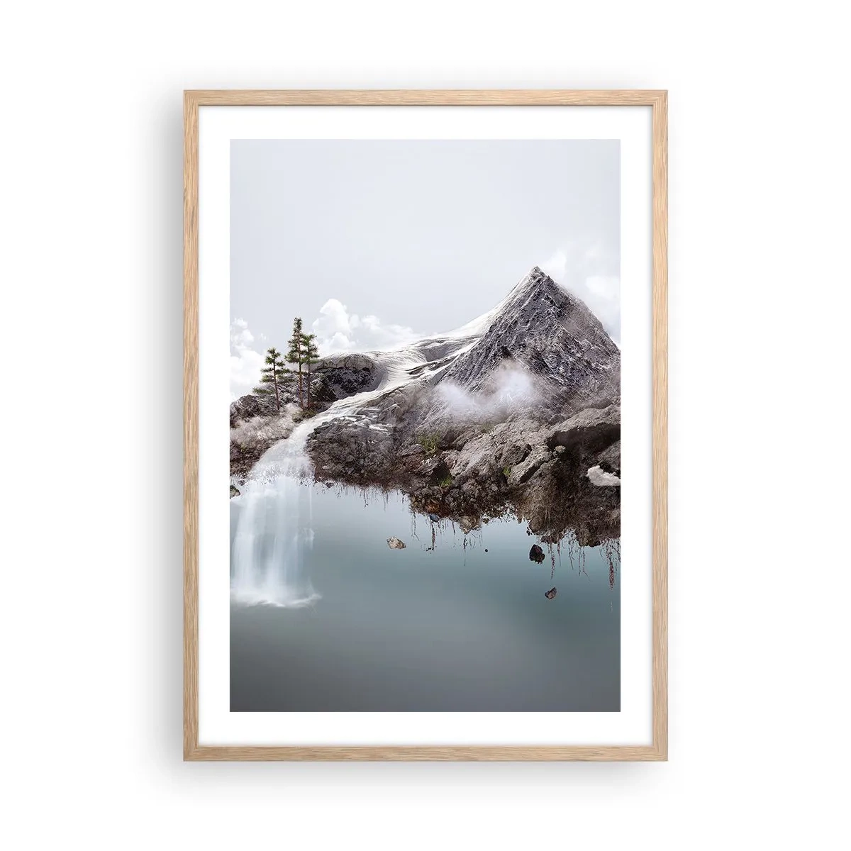 Een poster in een licht eiken lijst - Gezien met het oog van een surrealist - 50x70 cm