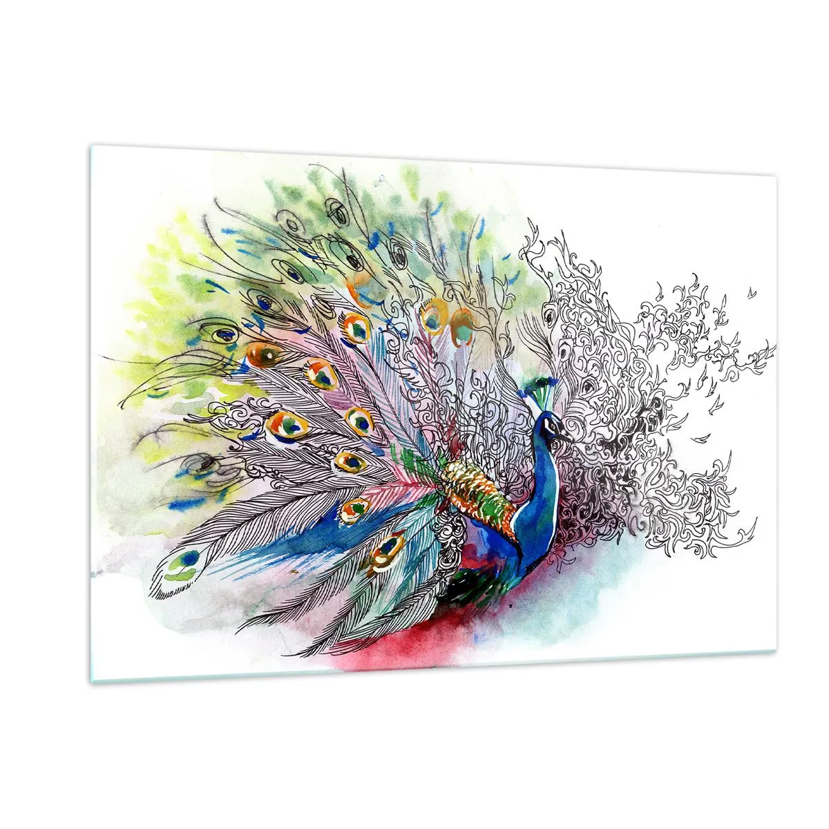 Schilderen op glas - Met trots tegen grijs - 120x80 cm