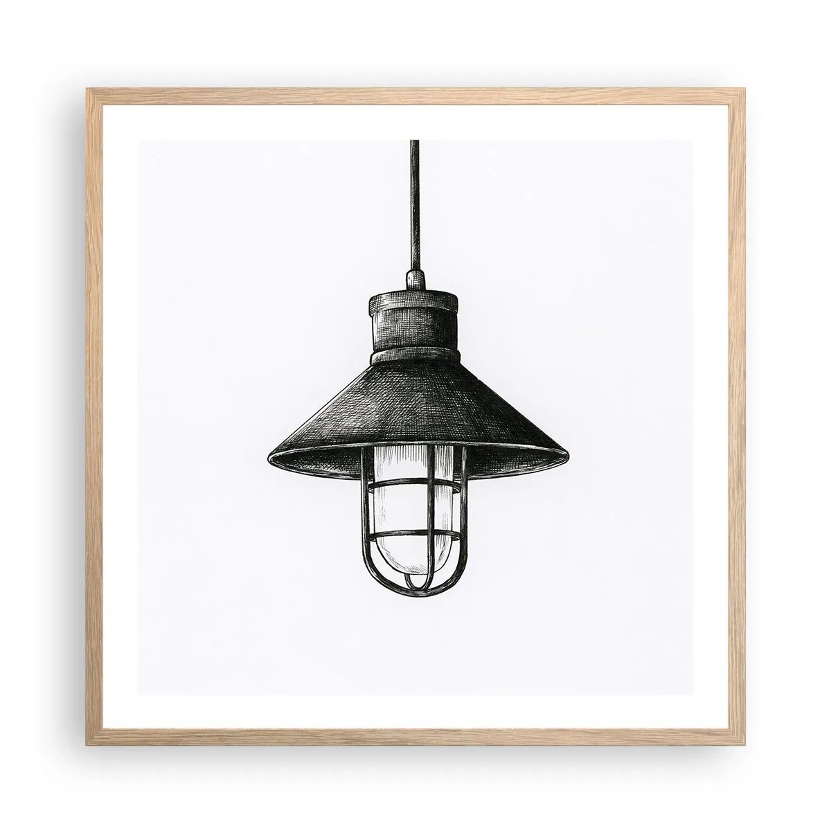 Een poster in een licht eiken lijst - Zoals jaren geleden… - 60x60 cm