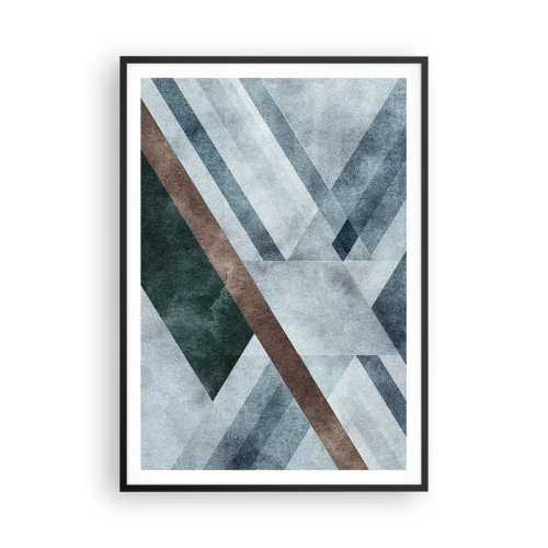 Poster in een zwarte lijst - Verfijnde elegantie van geometrie - 70x100 cm
