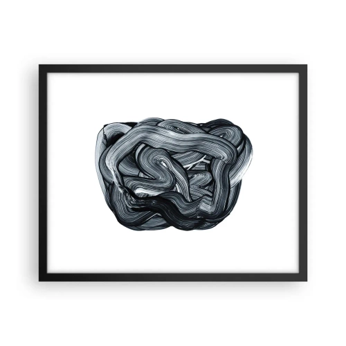 Poster in een zwarte lijst - Het is niet zo eenvoudig - 50x40 cm