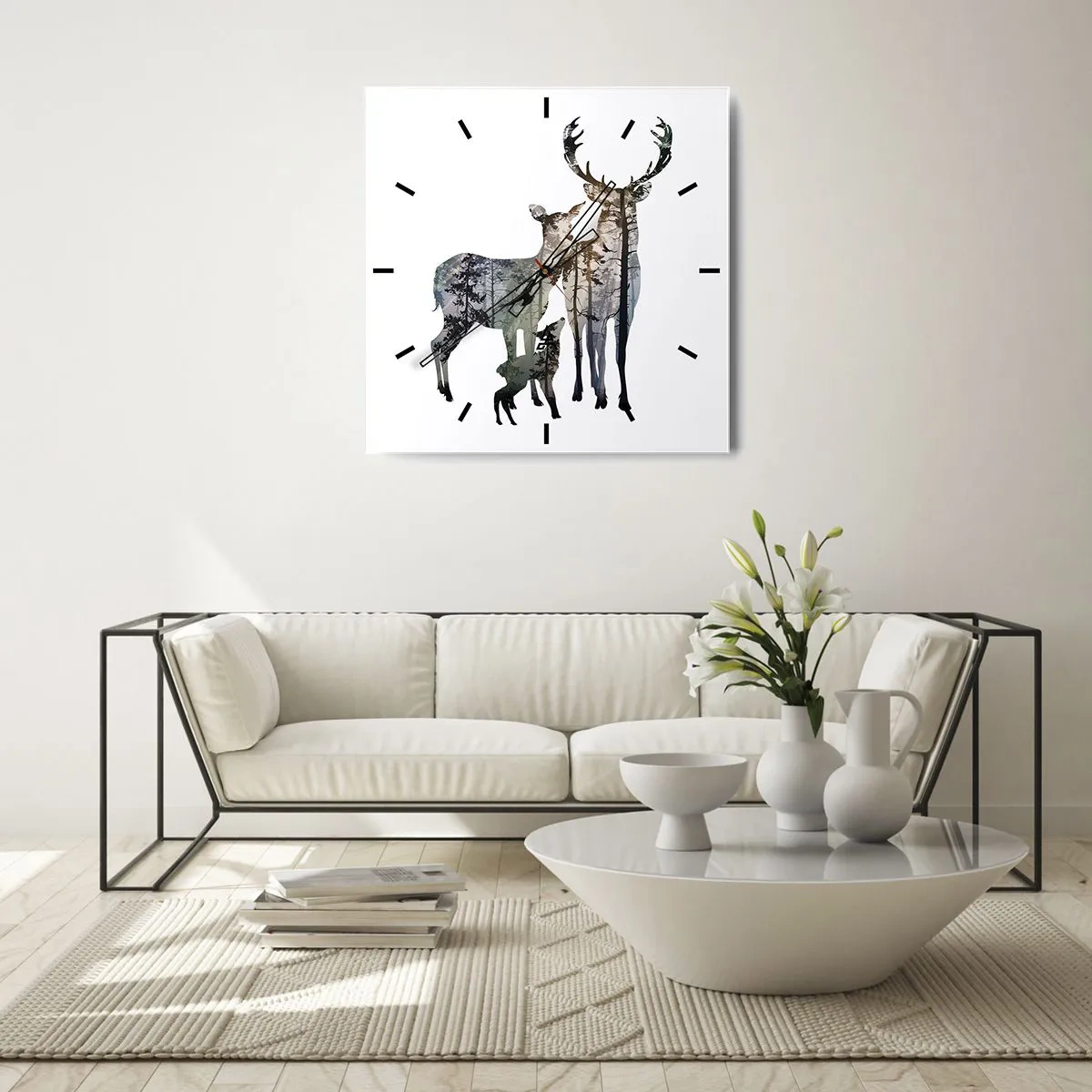 Wandklok - Klok - Familiefotografie - 40x40 cm