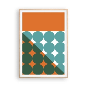 Een poster in een licht eiken lijst - Omhoog en diagonaal - 70x100 cm