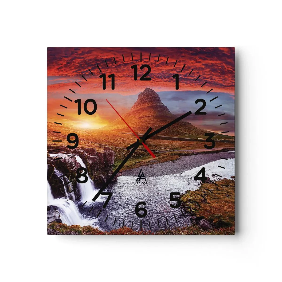 Wandklok - Klok - Een zicht op Midden-aarde - 40x40 cm