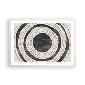 Poster in een witte lijst - Precies op het punt - 70x50 cm