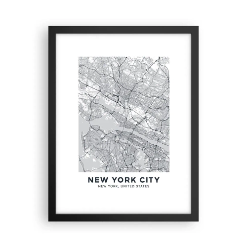 Poster in een zwarte lijst - De anatomie van een metropool - 30x40 cm