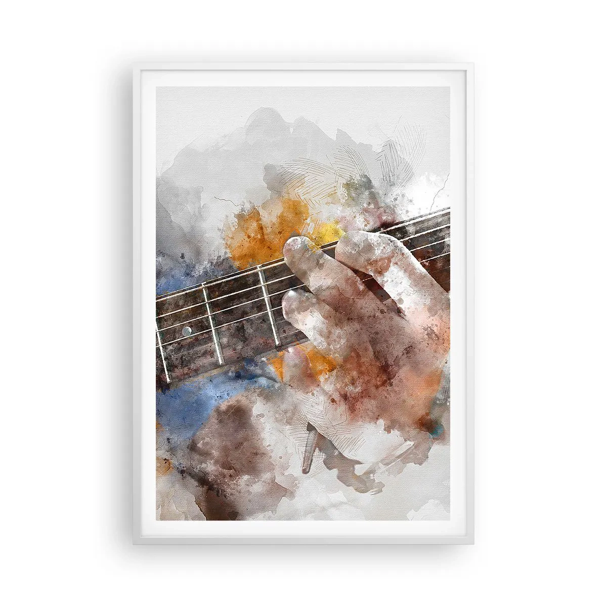 Poster in een witte lijst - Poëzie tussen de snaren - 70x100 cm