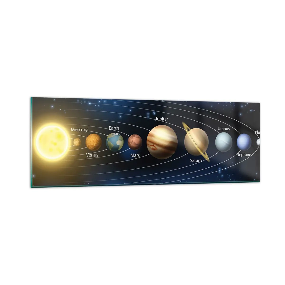 Schilderen op glas - Een van de tien - 90x30 cm