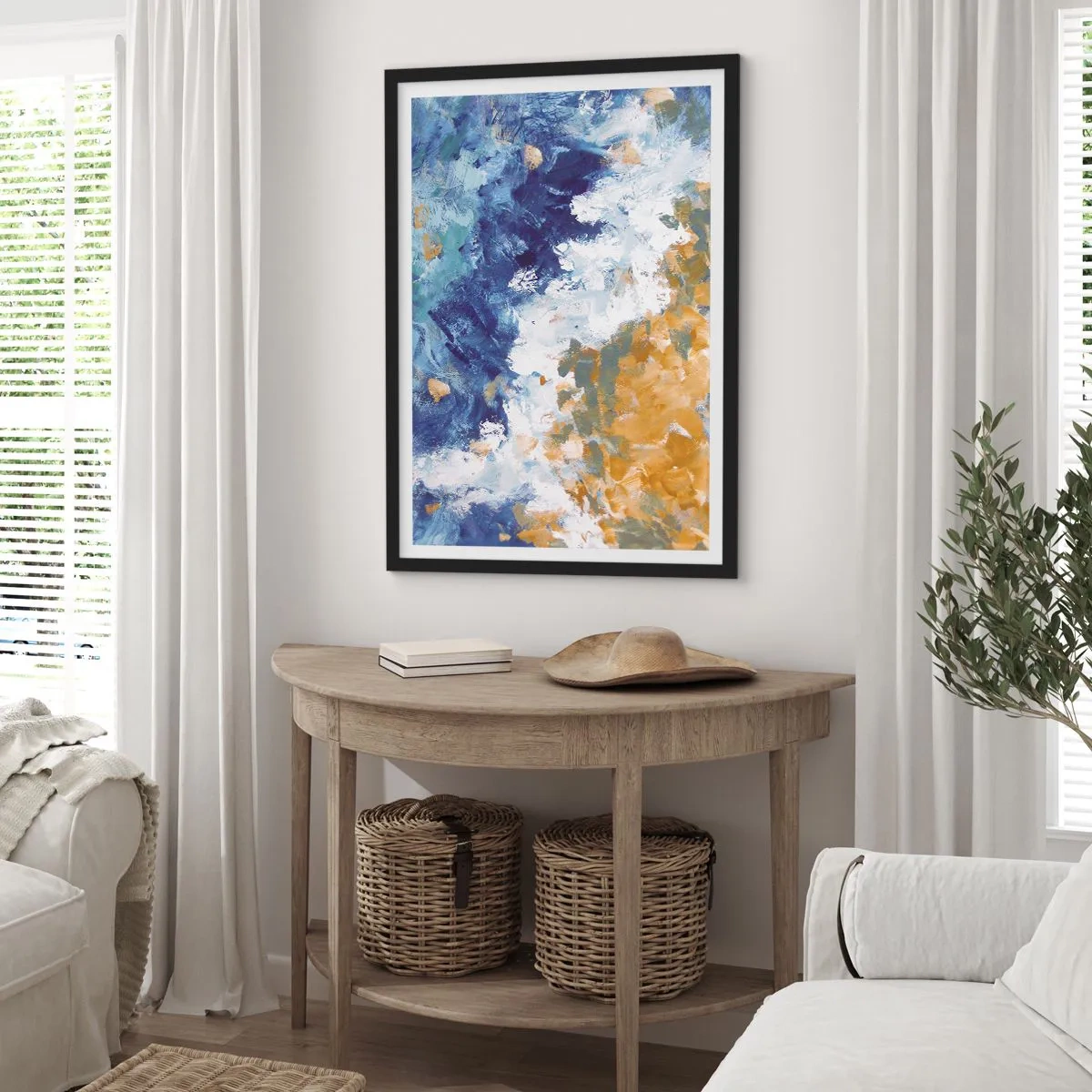 Poster in een zwarte lijst - Dans der Elementen - 30x40 cm