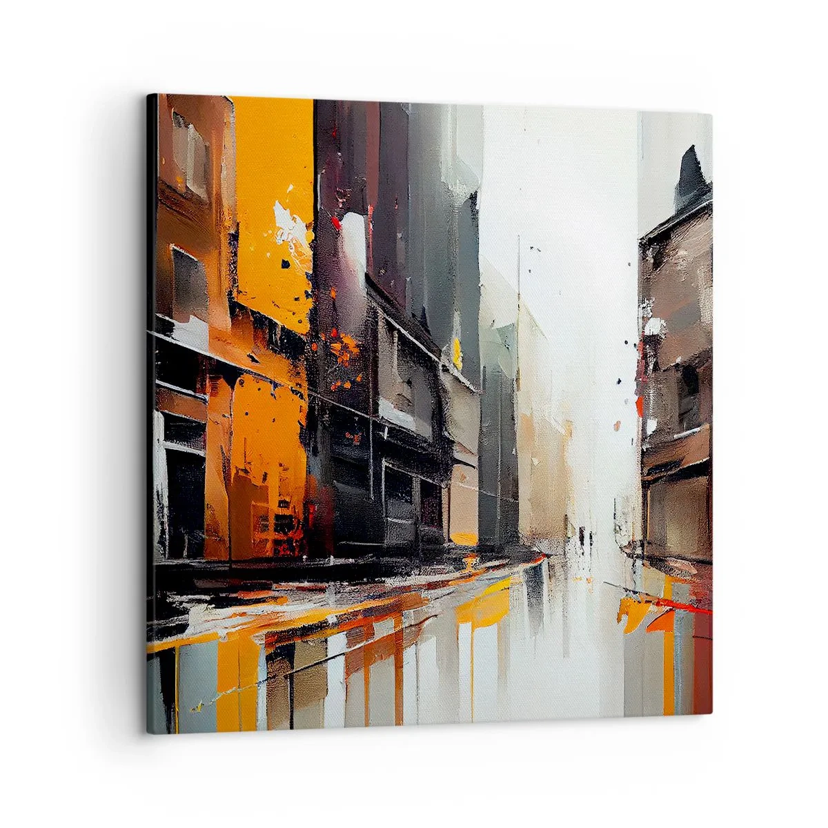 Schilderen op canvas - Regenachtige dag - 50x50 cm