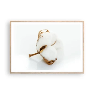 Een poster in een licht eiken lijst - Zacht van aard - 100x70 cm