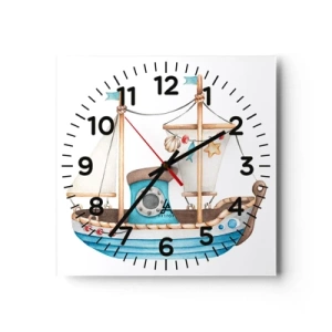Wandklok - Klok - Ahoi, avontuur! - 40x40 cm