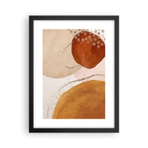 Poster in een zwarte lijst - Rondheid en beweging - 30x40 cm