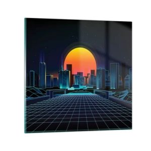Schilderen op glas - Wil je nog steeds naar het echte? - 60x60 cm