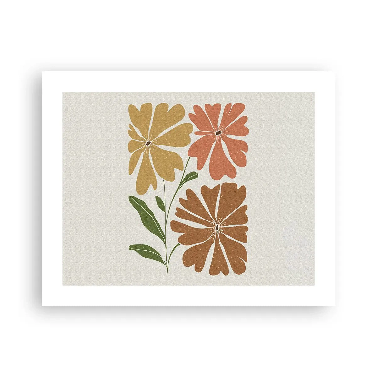 Poster - Natuur en geometrie - 50x40 cm